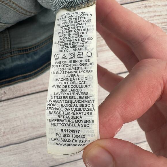 prAna Denim Jean Jacket Vest Women's Small Blue Medium Wash Trucker - Picture 5 of 8